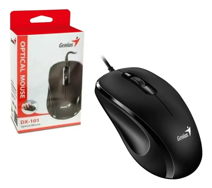 Mouse Genius Dx 101 Óptico Usb Negro Con Cable